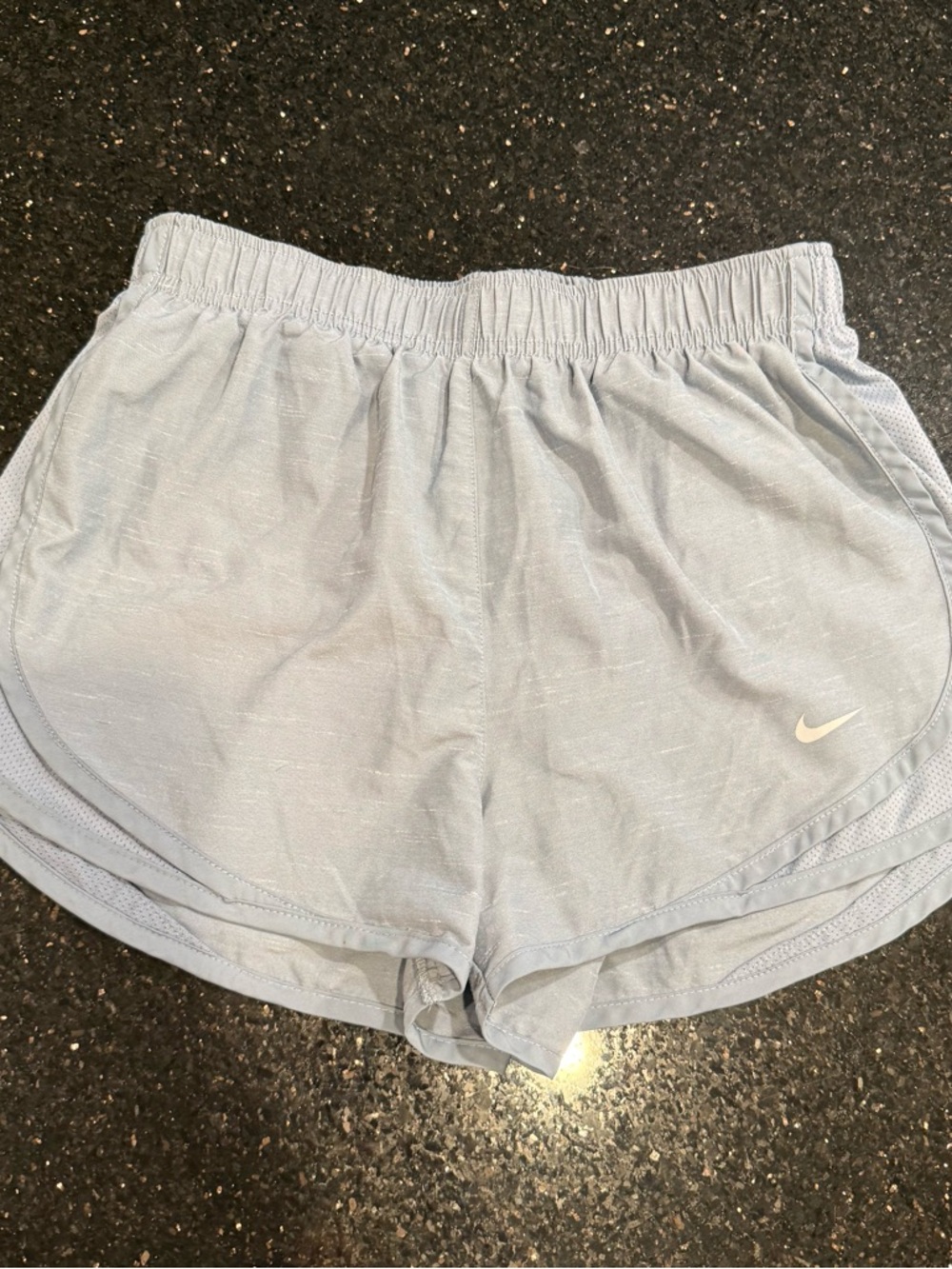 Nike Dri-FIT Women’s Running Shorts Small Heather Gray Athletic Lined Workout